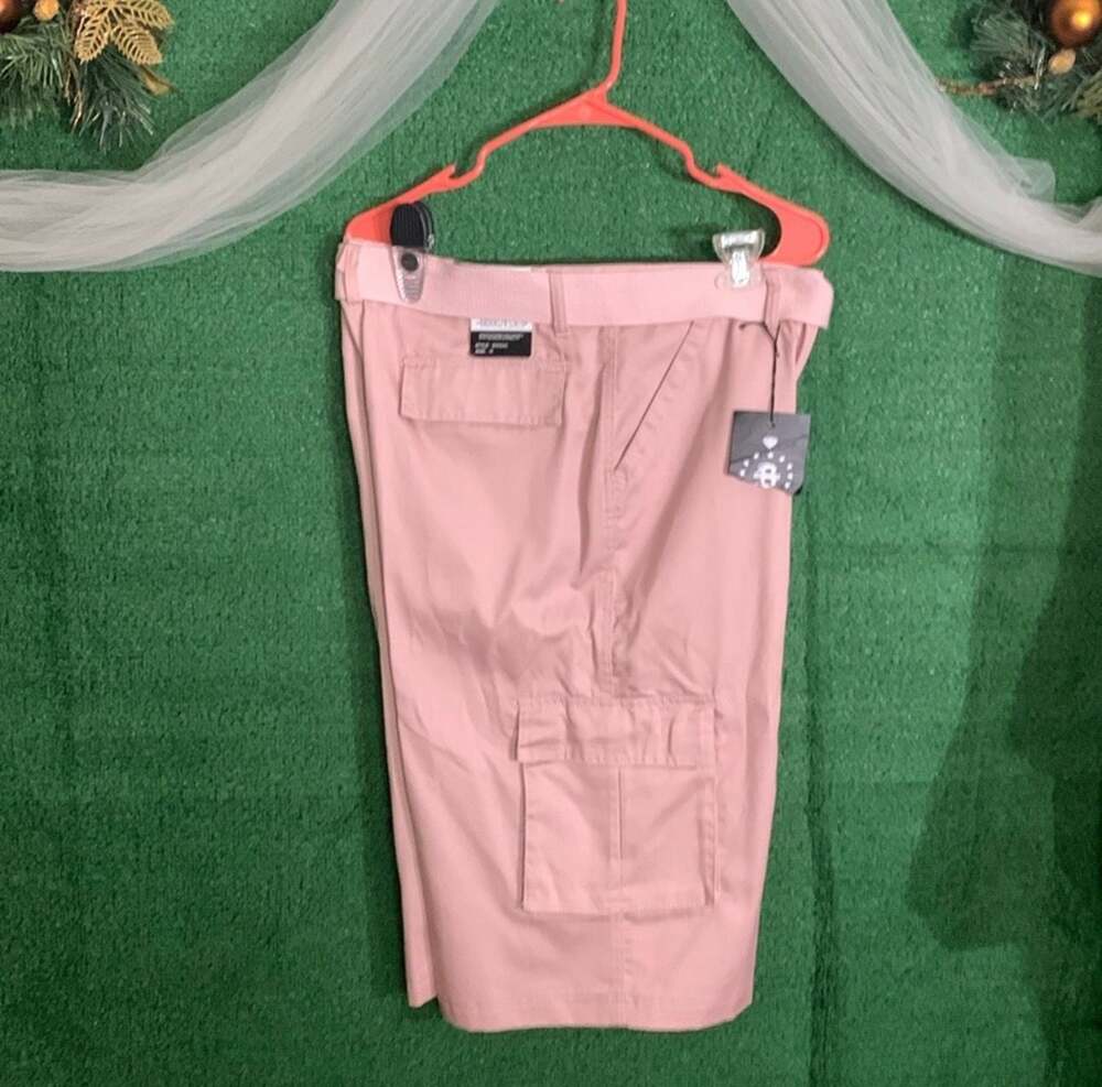 Brooklyn State Men's BS0420C Cargo Shorts with Belt